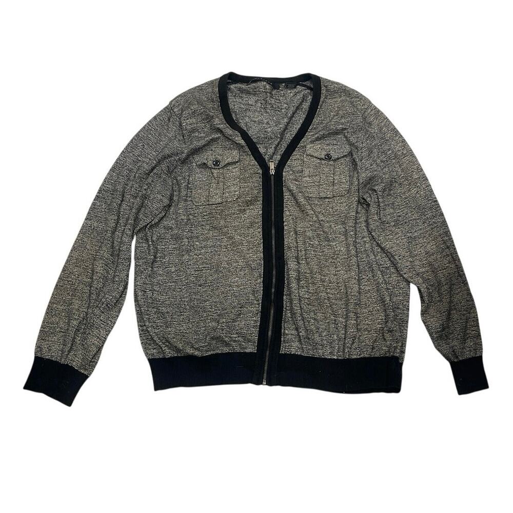 Sean John Zip-up Knit V-Neck Cardigan Sweater SZ 3XL Hip Hop Streetwear